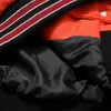 Alta estiramento masculino hit cor carta retalhos manga de couro jaquetas outono moda botão uniforme de beisebol casaco casaco oversize q230826