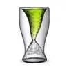 Copa creativa personalizada, moderna, resistente a altas temperaturas, copa de vino transparente, copa de doble capa, copa de agua de sirena