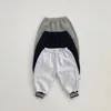 Mamelucos primavera otoño niño niña niño traje casual lindo oso o-cuello manga larga sudaderas de lana pantalones de chándal niños 2 piezas conjunto E22152 230825