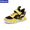 Sportlich Outdoor Cartoon Kinder Schuhe für Jungen Mesh Turnschuhe Kinder Casual Sport Kleiner Junge Läuft Tenis Gelb Schule Student 2023 230825