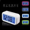 Plaststummet Alarmklocka LCD SMART KLOCK Temperatur Söt fotosensitiv sängning Digital Alarm Clock Snooze Nightlight Calendar Th1143