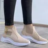 Kobieta na sukience kobiety trenerzy platforma poślizgowa Platforma Sneakery bukle zapatos de mujer panie wulkanize buty