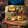 Doll House Accessories DIY DOLL HOUSE TOYS Kids Miniature Dollhouse Puzzle Model Handmade Miniature Dollhouse Buture Beathy Powervedior Hight 230826