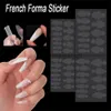 Faux ongles Forma Nail French Silicone Autocollant pour système à double forme Couverture complète Faux ongles Conseils de moule de construction rapide Accessoires d'extension x0826 X0828