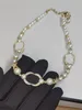 Colliers avec pendentif classique de styliste, Double lettre pour femmes, chaîne en or 18 carats, bijoux colorés, hypoallergéniques, cadeau de saint-valentin