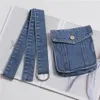 Marsupi Marsupi regolabili in tessuto denim Marsupi da donna Vintage europei lavati Jean Marsupi Donna Cinture estive con borsa per telefono 230825