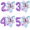 Andra evenemangsfest levererar fjäril Purple Balloon Garland Arch Perfekt dekoration för baby duschar Valentins dag födelsedagar bröllop och årsdagar 230826