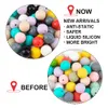 Teathers Toys Lofca 15mm 20pcslot Silicone Beads Sould Safe Teether Round Baby Beaby Beaby Diy Colorful للرضع 230825