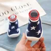 Babyschoenen Nieuwe Baby Boy Girl Schoenen Babyschoenen Pasgeboren Vloerschoenen Sokken Dier Handgemaakt Katoen Zachte Zool Babyschoenen Peuter 0-24Month L0826