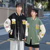 Vintage Letter Embroidered Varsity Jacket Men Y2K Street Hip-hop Retro Baseball Uniform Couple Casual Bomber Coat Streetwear Top Q230826