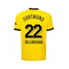 22 23 24 NewDortmunds HAZARD HALLER fans Player maillots de football REYNA REUS SCHULZ HUMMELS BRANDT maillot de football à domicile kit enfants uniformes thaïlandais