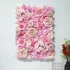 Andra festliga festförsörjningar 40x60 cm konstgjorda blommor Bröllopsdekoration Blomväggspaneler Silk Rose Pink Romantic Backdrop Decor 230826