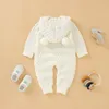 Pagliaccetti Autunno Neonate Vestiti con cappuccio lavorati a maglia Cotone Primavera Infantile Bambini 3D Pagliaccetto per orecchie Manica lunga Tute Tute Abiti 024M 230825