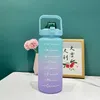 Water Bottles 2 Liters Water Bottle Large Capacity Motivational Drinking Bottle Outdoor Sports Water Bottle with Time Marker Cute Plastic Cups 230825