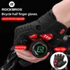 Cykelhandskar Rockbros Breattable Palm Motorcykel Summer Man Fingerless Gym Woman Gel Liquid Silicone Protection 230825