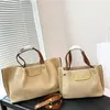 Women's Designer Fashion Beach BagsTotes Personality Straw Casual Versatile High Quality Genuine Leather Women Woven Bag
