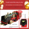 Electricrc Track Remote Control Train Rail Car Smoke With Music Lights Christmas Charge Children's Toy 230825