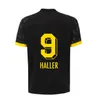 23 24 Soccer Jerseys Coupe 2023 2024 Dortmunds Football Football Top Shirt Haller Reus Neongelb Hummels Brandt Dortmund Hommes Enfants Kit spécial Uniformes de football