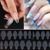 False Nails 12Pcs French Forma Dual Sticker Reusable Acrylic Soft Silicone Sticker False Nail Tips Extension Mold Manicure Special Tool NLYC x0826