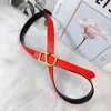 AA1112 omen Taille Mince Ceinture Réversible en Cuir Véritable Mode Vintage Ceinture Largeur 2cm Taille 95cm-110cm avec Robe Décorative Femme Lettre V Ceintures