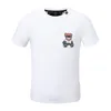 Hot Phillip Plain Men T Shirt Designer PP Crânio Diamante T-shirt Manga Curta Dollar Bear Tiger Marca Tee Crânios de Alta Qualidade T Shirt Tops Pp2134