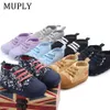 First Walkers Baby Shoes Boy Girl Star Print Sneaker Cotton Soft Anti-Slip Sole Newborn Infant First Walkers Toddler Casual Canvas Crib Shoes L0826
