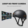 Sprzedaż kamery spryty hełm z przednią kamerą 1080p Ostrzeżenie Ostrzeżenie ogona Wodoodporna rozmiar regulowany dla ruchu miejskiego motocykl roweru 230825
