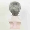 Synthetic Wigs Mens Fashion Short Hair Wig Natural Grey Ombre Hair Accessories Daddy Daily Use Soft Healthy Synthetic Wig Peruca x0826