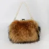 Borse da sera GY YY Pelliccia da festa di lusso Donna Inverno Borsa in finta peluche Borsa a tracolla con catena di perle Compatta Clip carina 230826