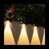 Lâmpada de parede ao ar livre luzes solares luz solar jardim cerca led escada à prova dwaterproof água e para baixo pátio rua