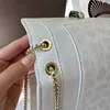 Designer Shoulder Bags Sparkling Snake Skin Handbags Fashion Genuine Leather Cross Body Bag Trendy Golden Chains Snake Buckle Purses