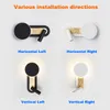 Vägglampor 8W COB LED -sovrum SCONCE LIGHT FIXTURE Rotera Läsning Spotlight Switch Circular Backlight Atmosphere Bedside Lamp 3000K