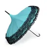 Umbrellas For And Windproof Outdoor Women Rainy 16 Pagoda Ribs Umbrella Long-handle Parasol Sunny Princess Lace Pography