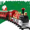 ElectricRC Gleis Elektrischer Zug Spielzeugauto Eisenbahnmodell Transportschienenset Interaktives Weihnachtsgeschenk 230825