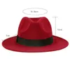 Brede rand hoeden emmer Vintage Unisex wol Jazz grote vilt Cloche Cowboy Panama Fedora hoed voor vrouwen MenTrilby Derby Fedoras 230825