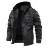 Giacca in pelle da uomo in ecopelle di marca in pelle da uomo Vintage Biker PU Cappotto causale giacche da moto Plus Size 8XL 3D Colletto alla coreana Autunno Inverno Top spessi 230825