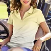 Damesblouses Overhemden Zomer Golfkleding Dames 3D Geleidelijke verandering Gedrukte tops met korte mouwen Blouse Zomer Oversized T-shirts Ademend poloshirt 230825