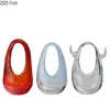 Vases Transparent Tote Bag Decorative Vase Water Droplets Glass Desk Decoration Flower Arrangement Hydroponics Flowers Pots 230826