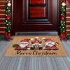 Carpet Merry Christmas Gnome Doormat Xmas Holiday Welcome Floor Mat Rugs for Front Door Funny Non Slip Rubber Back Winter Home Kitchen 230825
