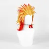 Synthetic Wigs Short Straight Boy Wig SyntheticYellow Gradient Red Wigs Cosplay Anime Daily For Men Heat Resistant Natural Fake Hair Halloween x0826