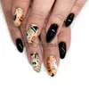 False Nails 24pcs Halloween False Nails Detachable Almond Fake Nail Full Cover Press on Nail Tips DIYウェアラブルマニキュア人工ネイルX0826