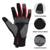 Luvas de ciclismo Santic Winter Windproof Touchscreen Bicicleta Longo Dedo Gel Pads para Mulheres e Homens MTB Sports 230825