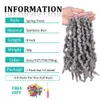 Cheveux humains en vrac 8 pouces gris printemps torsion crochet cheveux synthétique bombe passion torsion tresses dreadlocks courtes tressage extensions de cheveux pour les femmes 230826