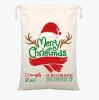 DHLパーソナライズされたクリスマス袋ストッキングクリスマスギフトバッグサンタクリスマスコットンリネンサックホルダードローストリングバッグキャンディポーチFY4909 0801