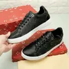 LUXEMBURG-Sneaker Schwarz Weiß Freizeitschuhe zweifarbig Perforiertes Kalbsleder Schuhe Gummilaufsohle Herren-Designer-Sneaker 08