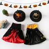 Hondenkleding Ademend Pet Cape Verstelbare Halloween-kostuumset voor honden Katten Tovenaarshoed Mantelaccessoires
