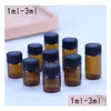 Packing Bottles Wholesale 1Ml 2Ml L 5Ml Amber Glass Essential Oil Bottle Per Sample Tubes Small Empty Home Fragrances Drop Delivery Otzkf