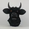 Maski imprezowe Cosplay Animal Mask Cow Open Mouth Movable Face Bull Bull Halloween Mask Mask Masquerade Party Adult Prop 230825