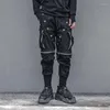 Pantalons pour hommes Pantalons cargo foncés Hommes détachables Genou Zipper Crayon lâche Streetwear Techwear Harem Hommes