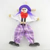 7 styles 25 cm drôle fête faveur vintage coloré tirer chaîne marionnette clown en bois marionnette artisanat activité conjointe poupée enfants enfants cadeaux en gros 826